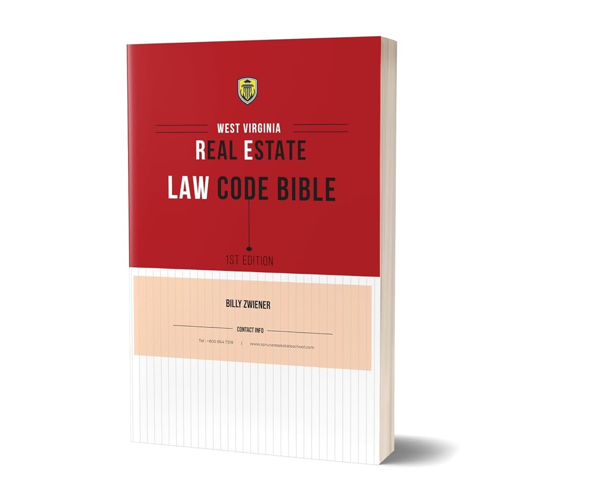 WV Real Estate Law Code Bible cover — the WV real estate exam study guide that replaced the Red Book